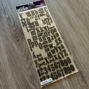 Black Foam Alphabet Letter Sticko Stickers